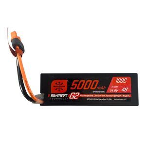 Spektrum Accessories 5000mAh 4S 14.8V Smart G2 LiPo 100C IC5 SPMX54S100H5